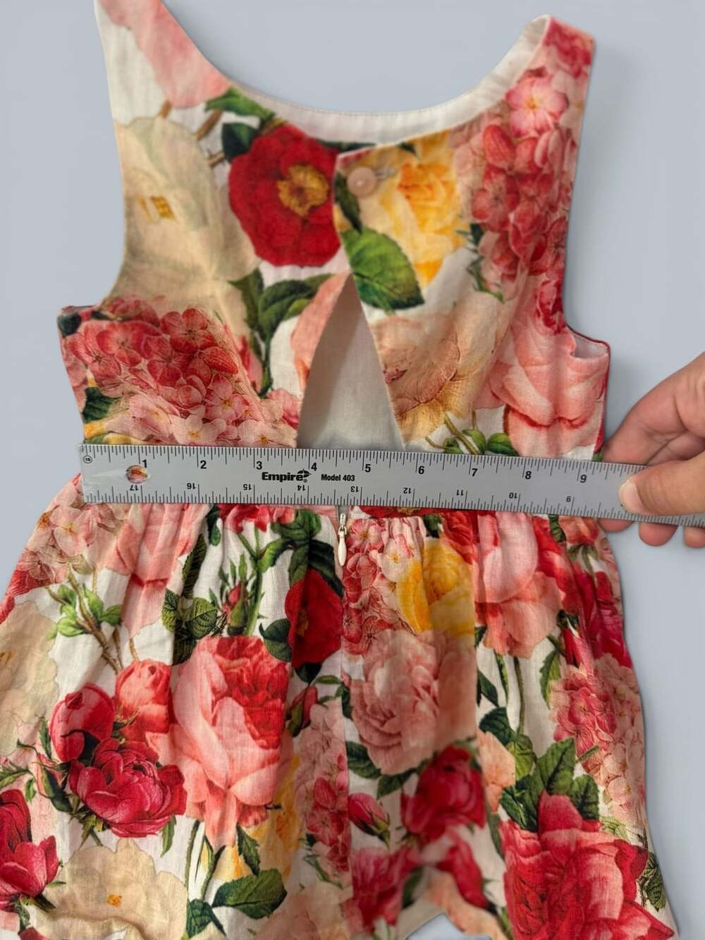 Little Akiabara Floral Linen Dress Size 2Y - Picture 5 of 6